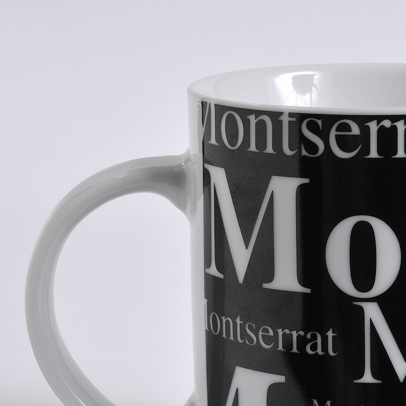 Montserrat cup black background
