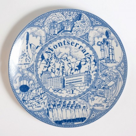 Blue ceramic plate